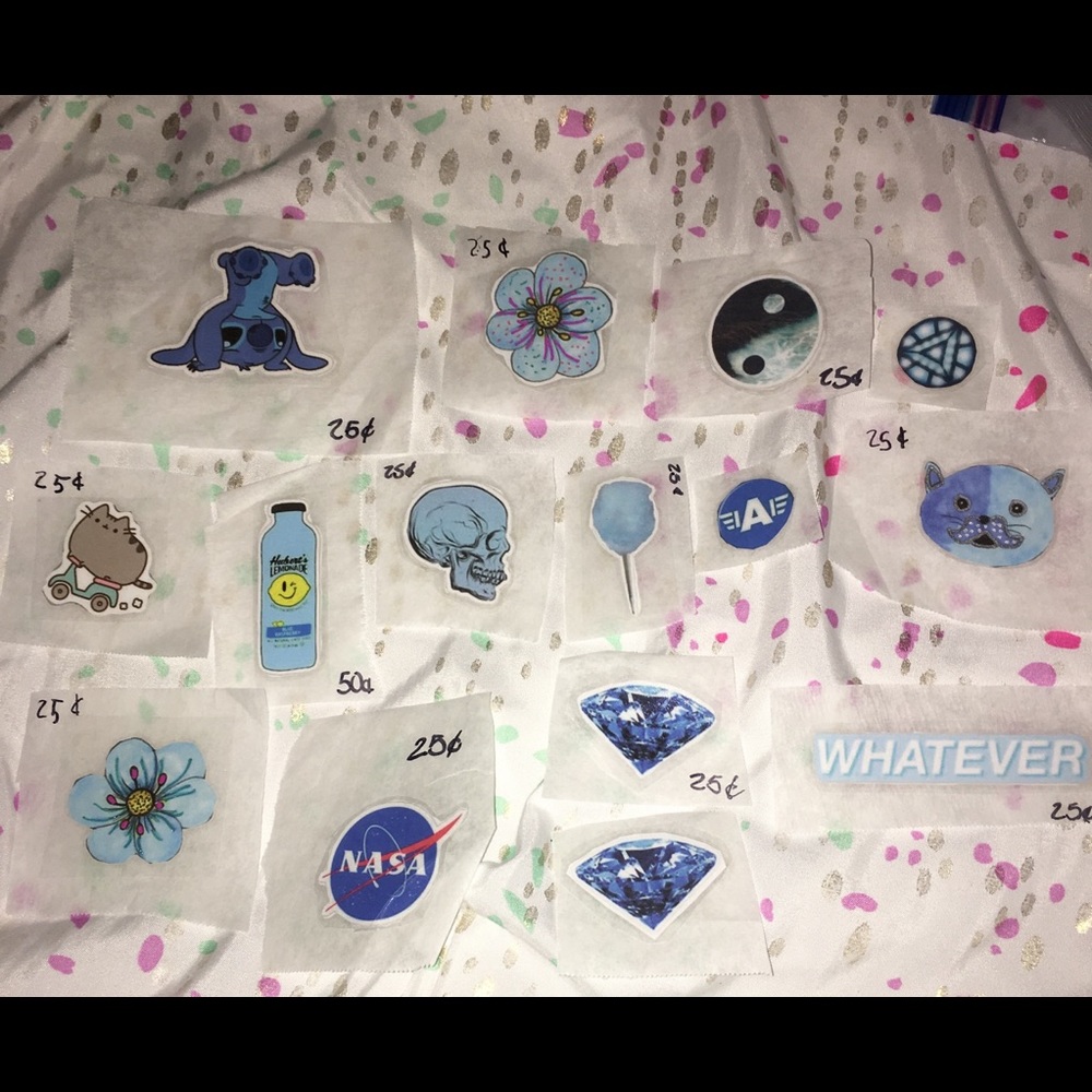 Blue stickers